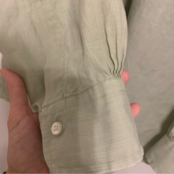Brooks Brothers Sage Green Long Sleeve Button Down Dress Shirt - Picture 9 of 12